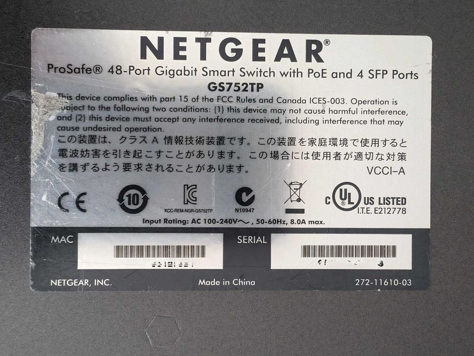 SWITCH PoE 48 Portas