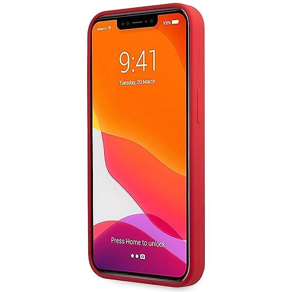 Etui Guess Silicone Vintage Gold Logo na iPhone 13 Pro Max - czerwone