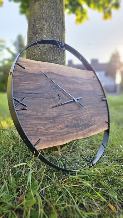Zegar loft orzech 70cm