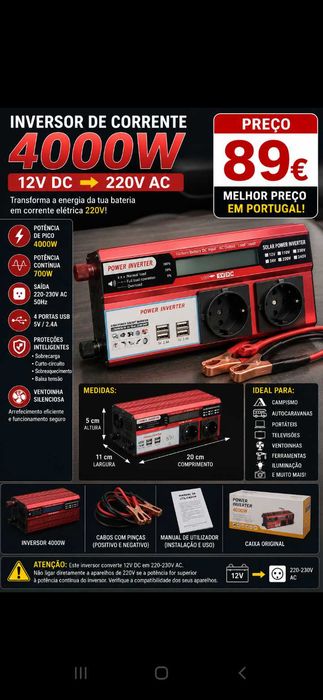 Inversor variáveis 149€. Oportunidade