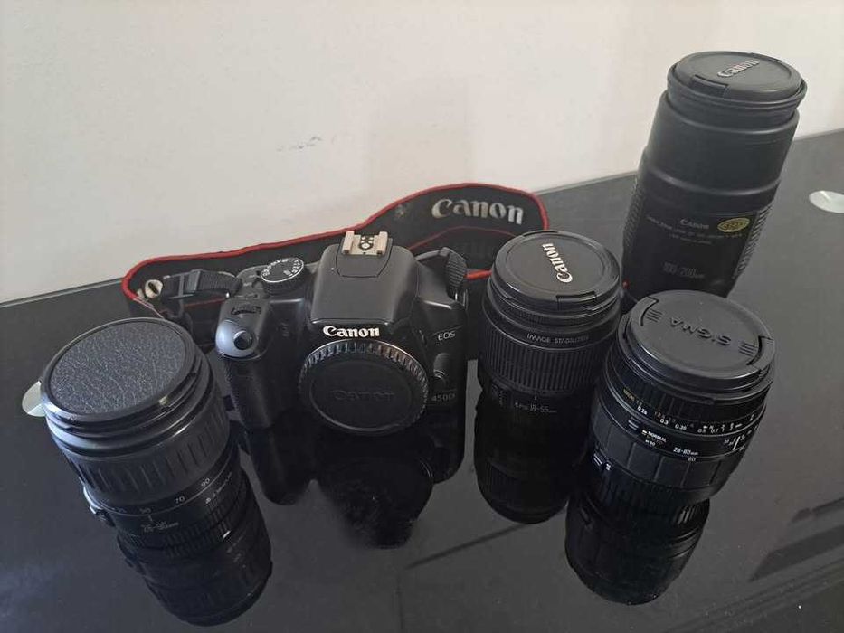 CANON Camera 450D e objetivas em ótimas condições