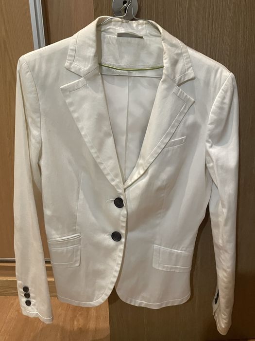 Blazer Branco de Algodão