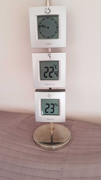 cyfrowy termohigrometr TFA z zegarem