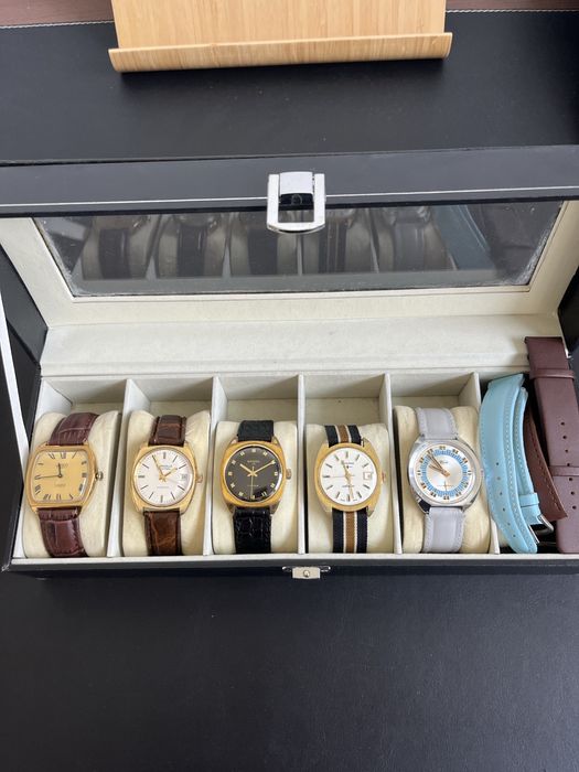 Zegarek vintage Lucerne Calendar Swiss Made z datownikiem