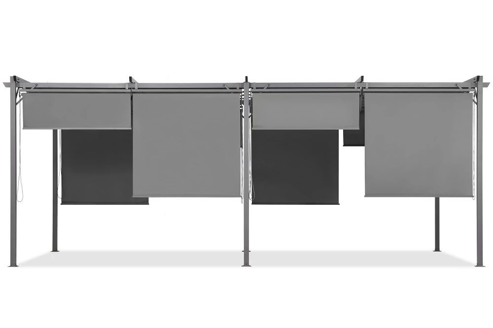 Pergola tarasowa z roletami 3 x 6m