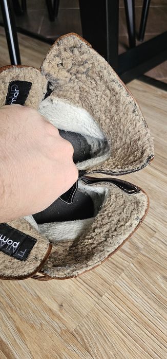 Skórzane męskie buty fińskiej firmy Pomar rozmiar 41 wkładka  26,5cm