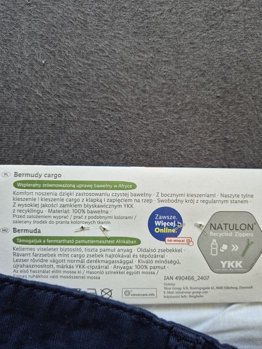 Livergy nowe spodenki cargo 56