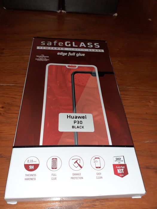 Vidro e Capa  para telemóvel Huawei P30 BLACK