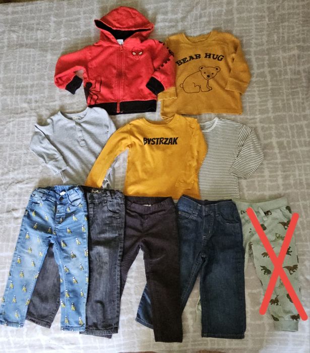Пакет одягу для хлопчика джинси, худі, кофти h&m, sinsay, carters