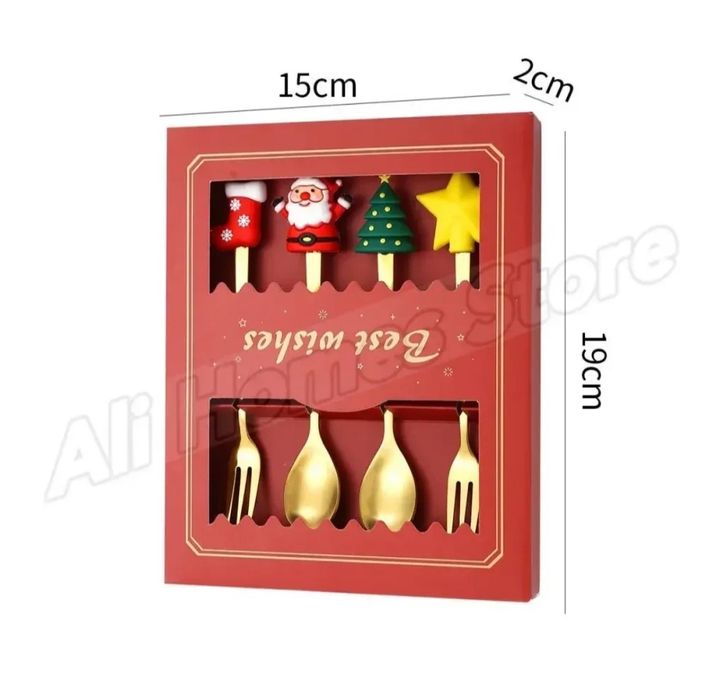Новогодние вилки новогодние ложки новогодние столовые приборы новогодн
