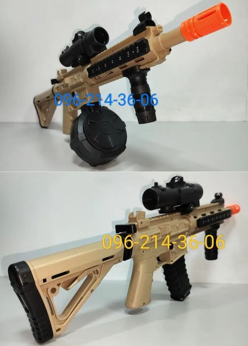 Дитячий автомат на орбізах M416 з барабаном і оптичним прицілом Орбіган