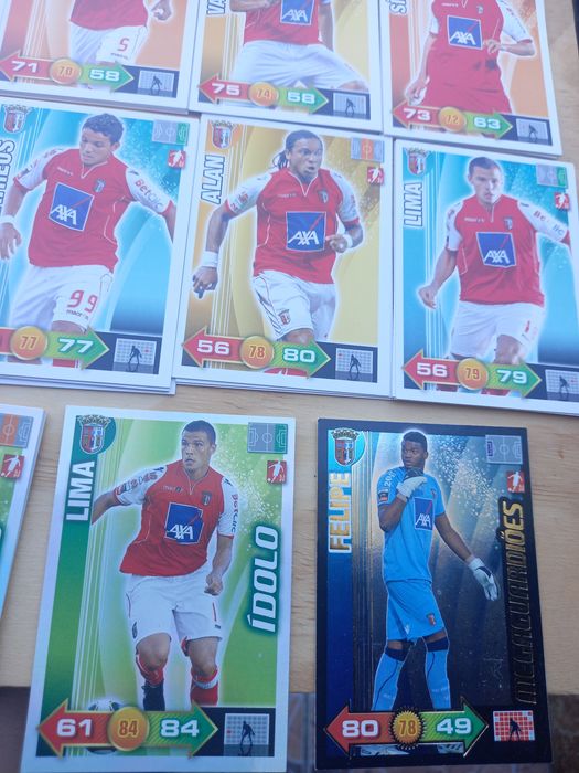 14 cartas/cromos/ Braga Adrenalyn xl 2010-11