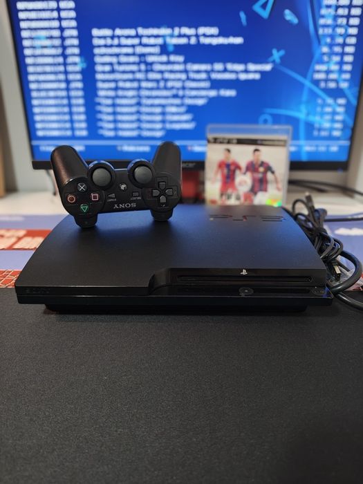 Kpl. Zestaw PS3 PlayStation 3 Slim 320GB CECH-3004B HEN, sprawna, BDB