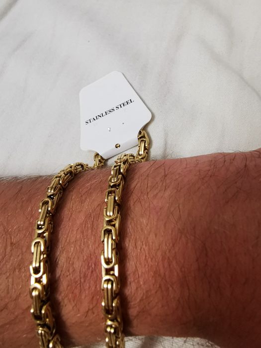 Złoty łańcuszek splot królewski