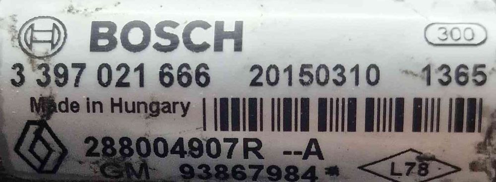 Motor Limpa Vidros Frente RENAULT TRAFIC III Caixa (FG_) ano 2015