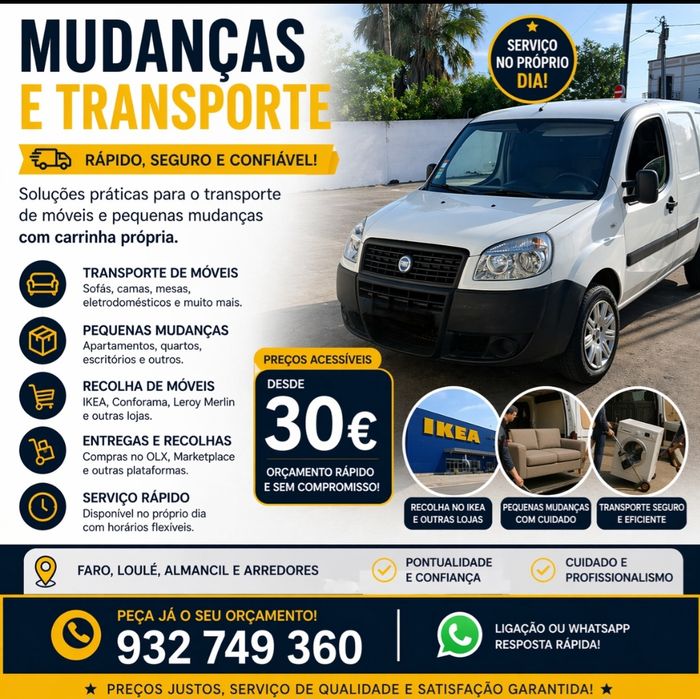Mudanças e transporte