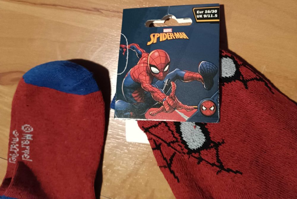 Skarpetki dla chłopca Spiderman rozmiar 27-30 2 pary10 zł