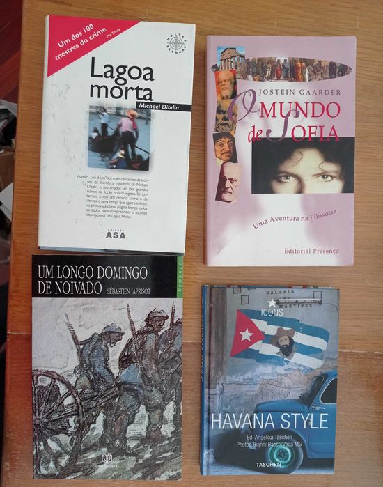 livros Jostein Gaarder, Michael Dibdin, S. Japrisot, Havana style