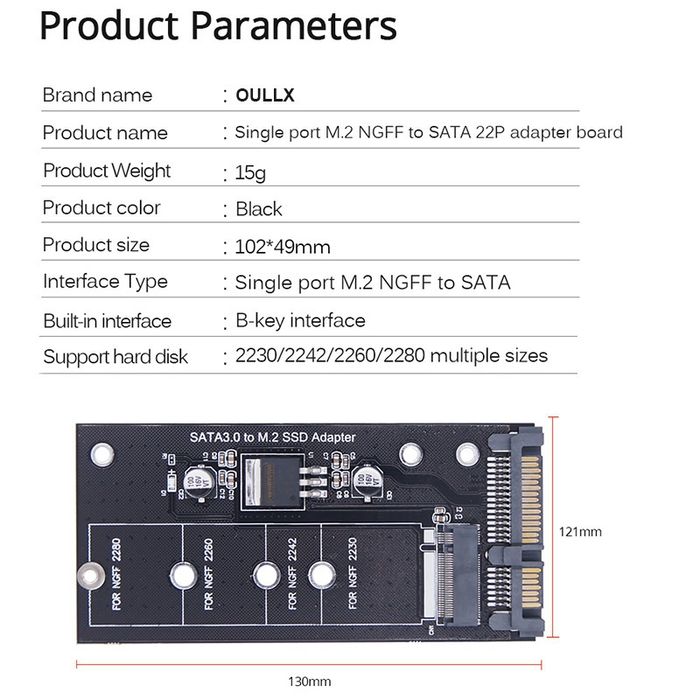 Dysk SSD Crucial MX500 500GB m.2 SATA + adapter m.2 SATA na SATA III.