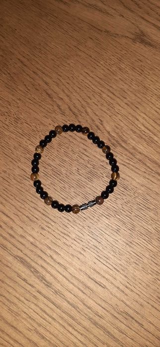 Bransoletka z kamieni onyks tygrysie oko lapis lazuli malachit