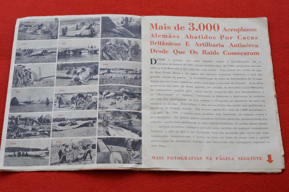 Brochura da 2ª Guerra Mundial - Militaria - Aviação - WWII