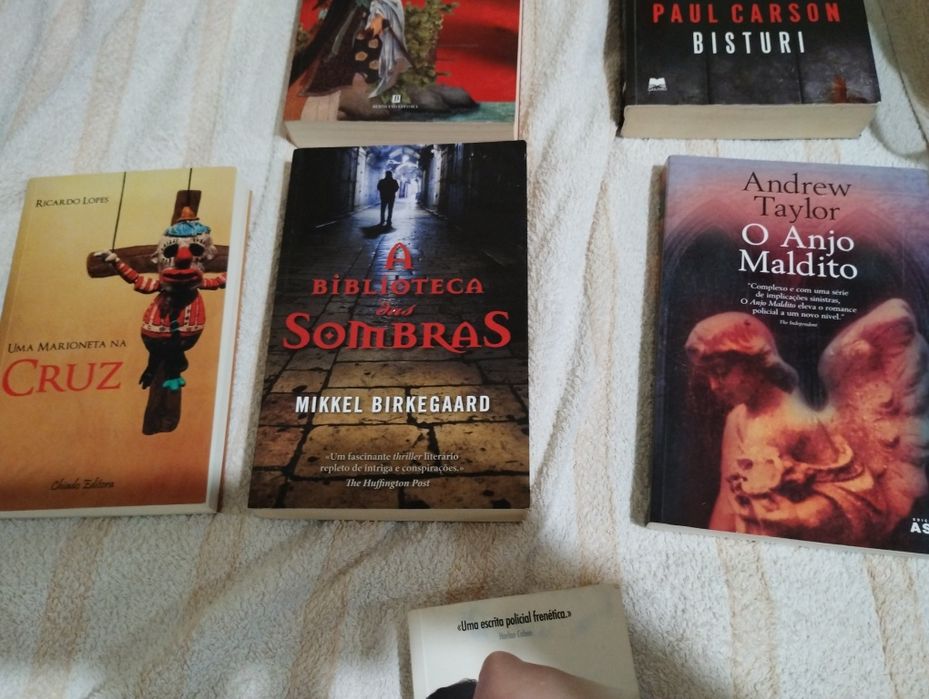 Vários livros de romance, suspense,terror, condução, roteiros