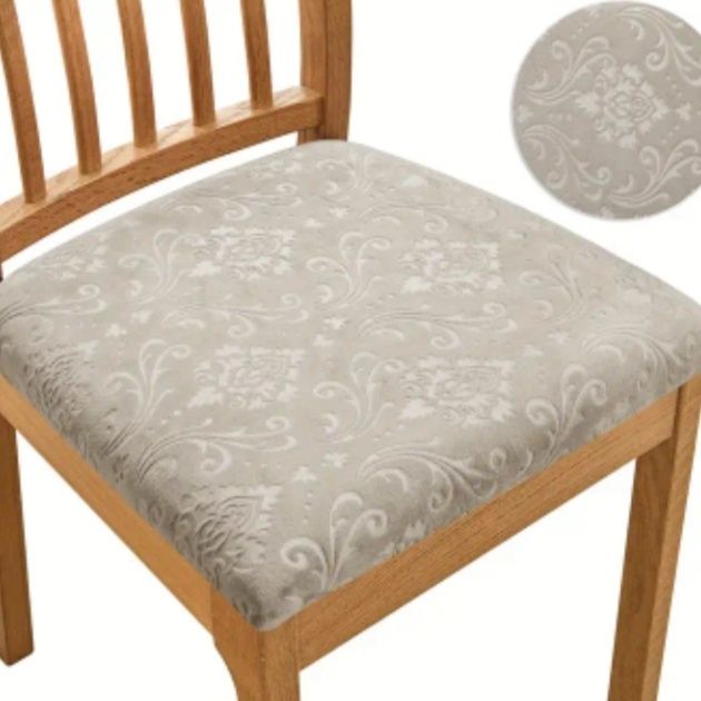 Pokrowce na krzesła z jakardu 4 sztuki