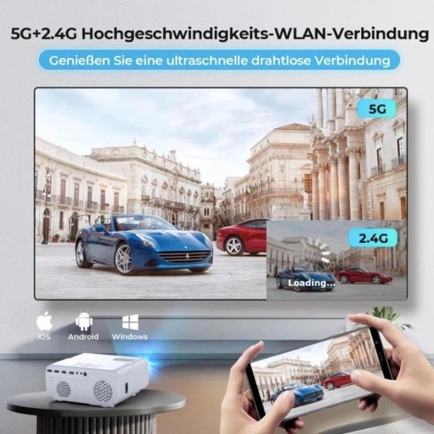 Мультимедійний проєктор Movie Projector C12 Full HD 1080P Wi-Fi Bluetooth