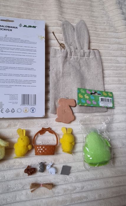 Zestaw kreatywny na Wielkanoc malowanie jajek króliczki