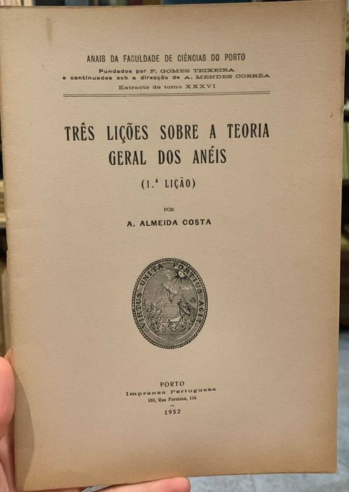 Três Lições sobre a Teoria Geral dos Anéis-A. Almeida Costa (1ª lição)