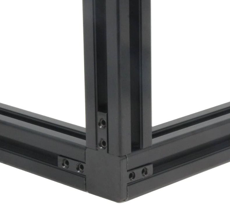 czarne 3-drożne złącze wspornika narożnego 8 mm rowka T aluminiowy