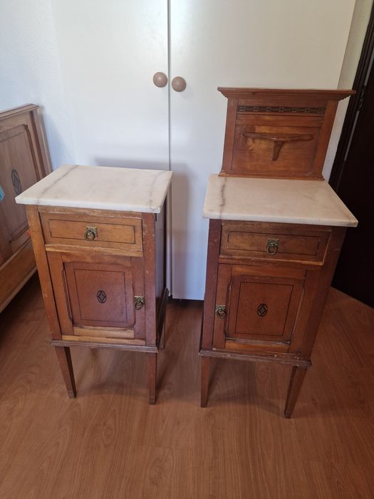 Quarto completo em pau cetim. (7 Móveis) (Vintage)
