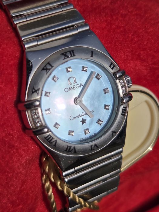 Omega Constellation 1566.86 z 16 diamentami pełny zestaw sklepowy