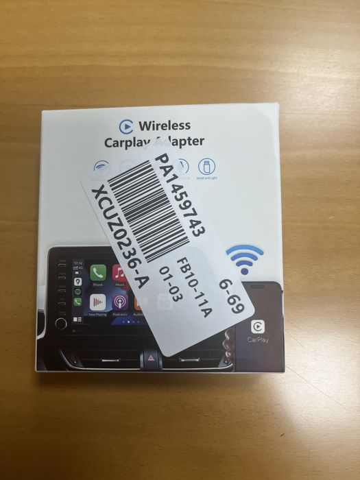 Adaptador mini wireless Apple Carplay e Android Auto