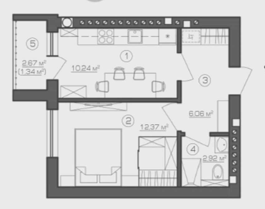 Квартира з індивідуальним газовим опаленням в цегляному будинку.