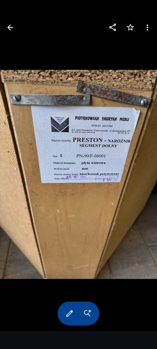 Kredens Witryna narożna