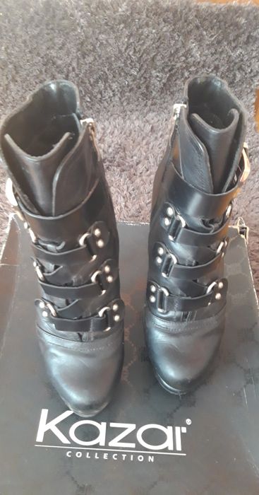 Skórzane botki kazar