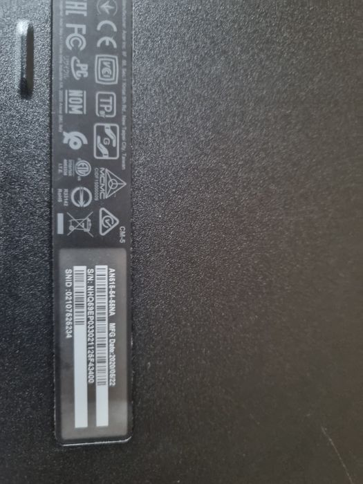 Acer nitro 5 Intel i5 gtx 1650