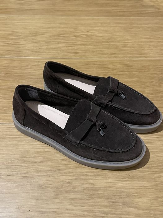 Лофери коричневі замшеві