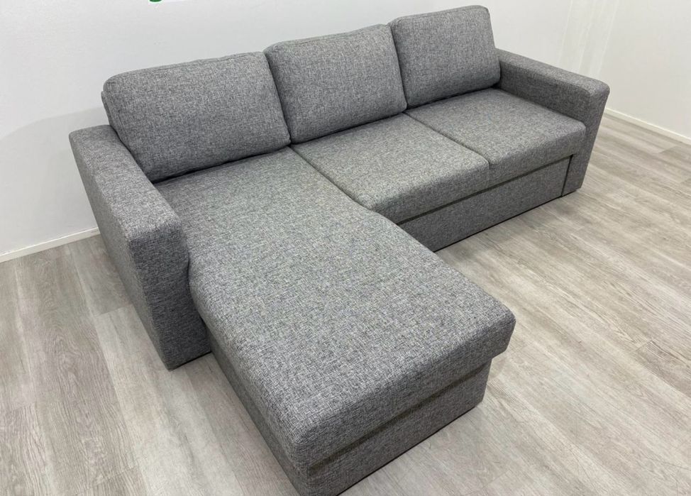 Używany szary narożnik rozkładany z funkcja spania transport