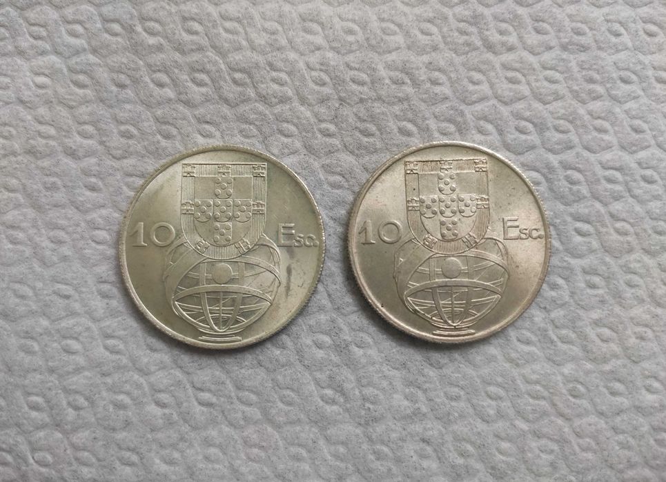 Conjunto Moedas de 10$ 1954 + 1955 - Soberbas
