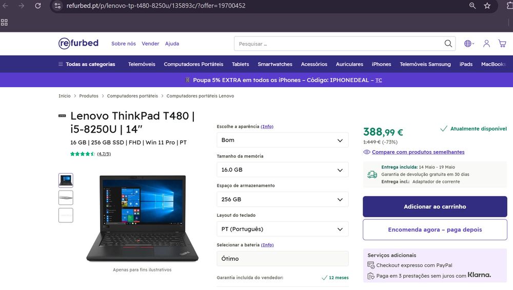 Lenovo ThinkPad T480476258088068075521