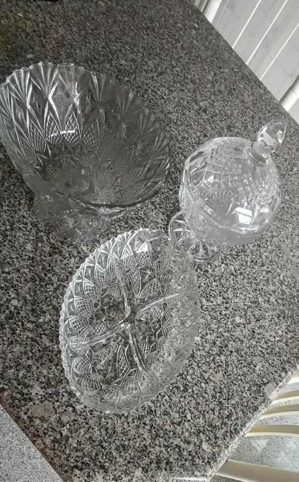 3 Peças vidro , várias utilidades