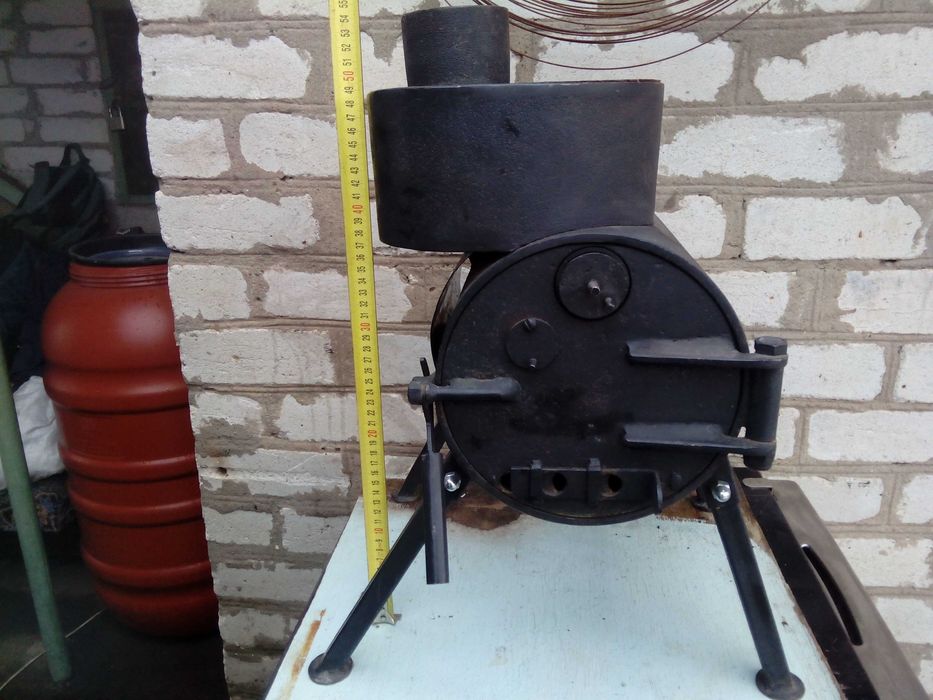 Пиролизная печь (буржуйка) длительного горения, с камерой дожига газов