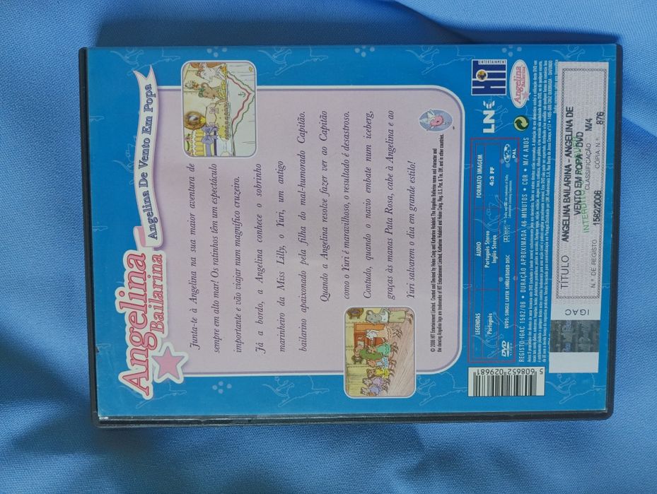DVD desenho animado Angelina Bailarina