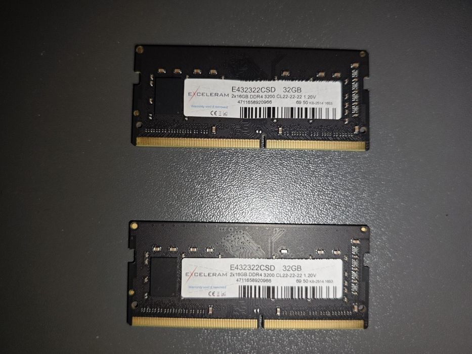 Оперативна пам'ять ddr4 Excelram 2x 16gb (32gb пара) 3200 Mhz sodimm