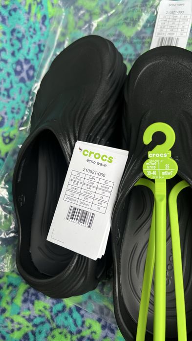 Крокс Crocs Echo Wave Black оригінал розмір M7 W9 (39-40) з США