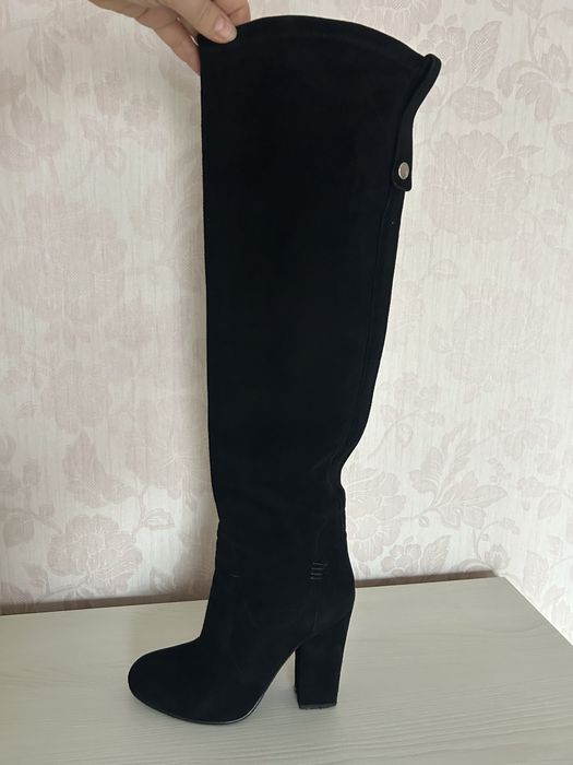 Ботфорди  чорні замша натуральна Paoletti 38 p