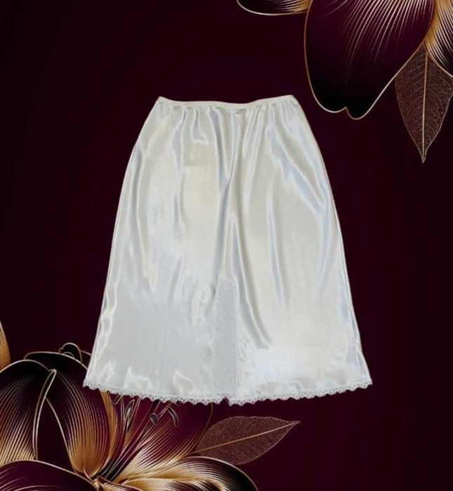 Marks&Spencer подъюбник белый атласный нижняя юбка р.eur 14/16