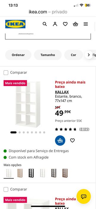 Móvel estante Branco  como novo